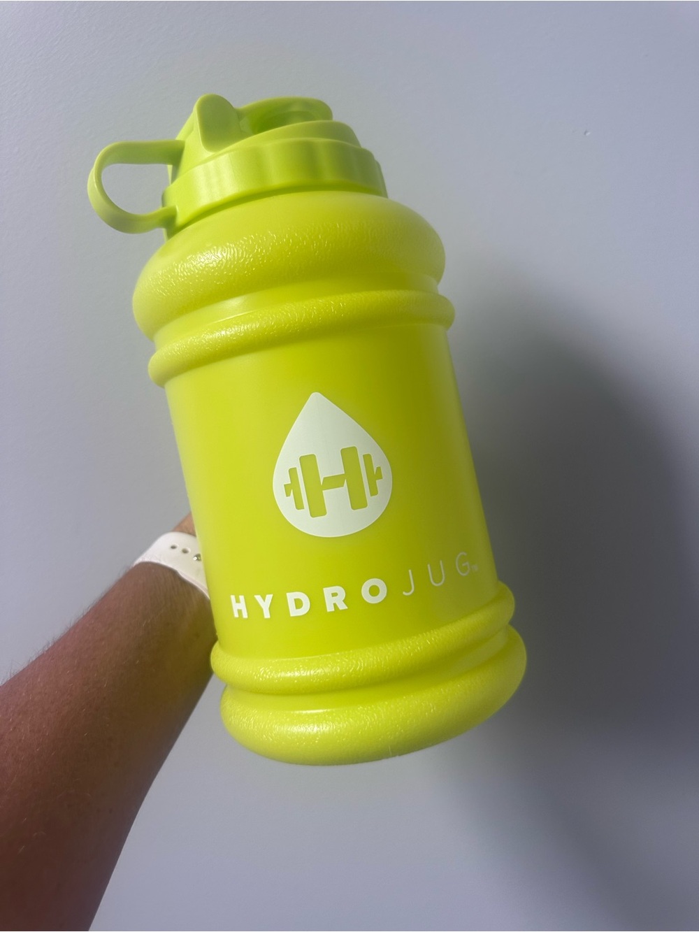 HydroJug Bright Neon Yellow Workout Water Jug
